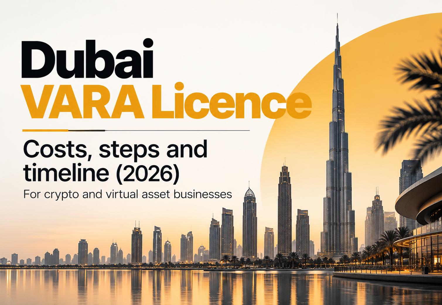Dubai VARA licence guide for crypto and virtual asset businesses: costs, steps and timeline in 2026